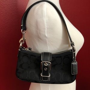 Coach Black Signature Jacquard Handbag